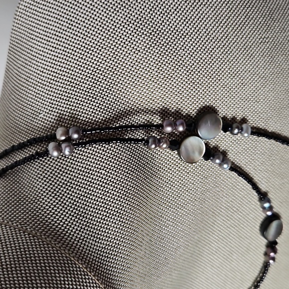 LIA SOPHIA DAYBREAK GENUINE MOTHER OF PEARLNECKLACE 16" TO 19" - Picture 6 of 6